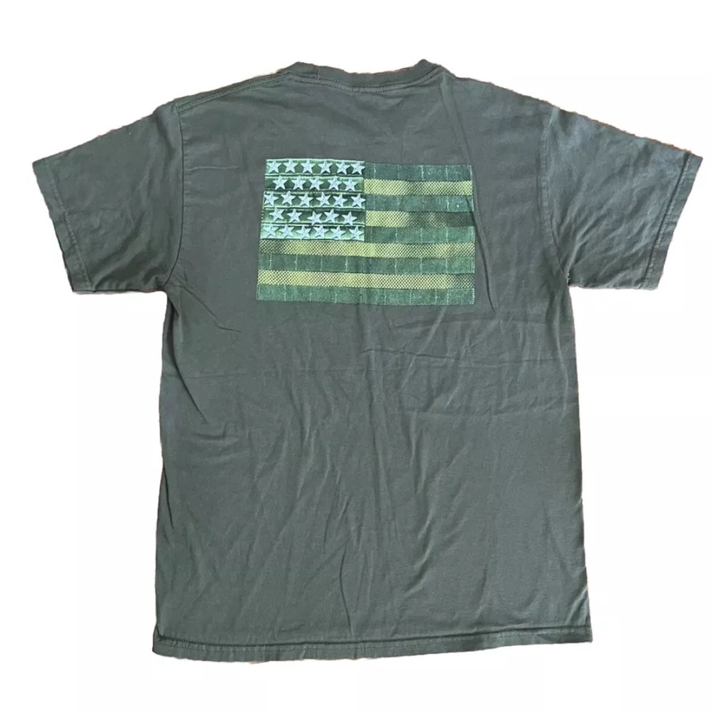 5.11 Tactical USA T Shirt Short Sleeve Green Crew Neck Cotton Casual Men's M